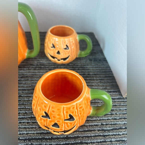 Vintage 🎃 Halloween Jack-o-lantern Beverage Set - Picture 10 of 12